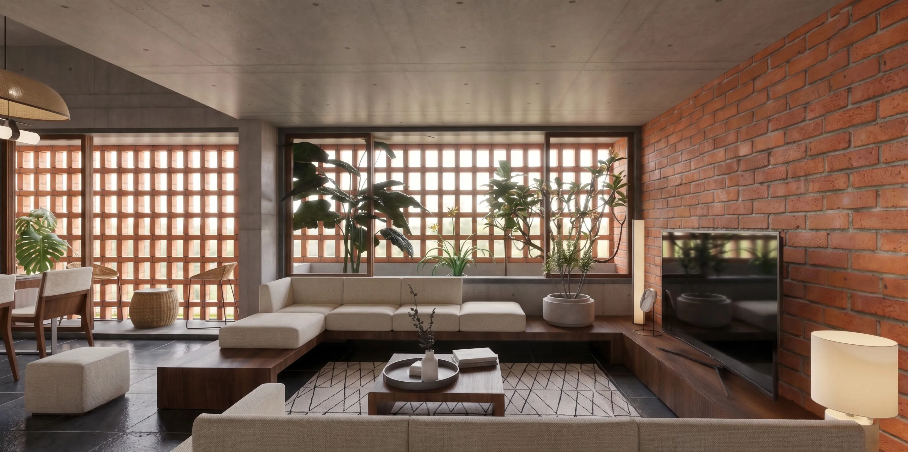 30’ x 30’ House living room