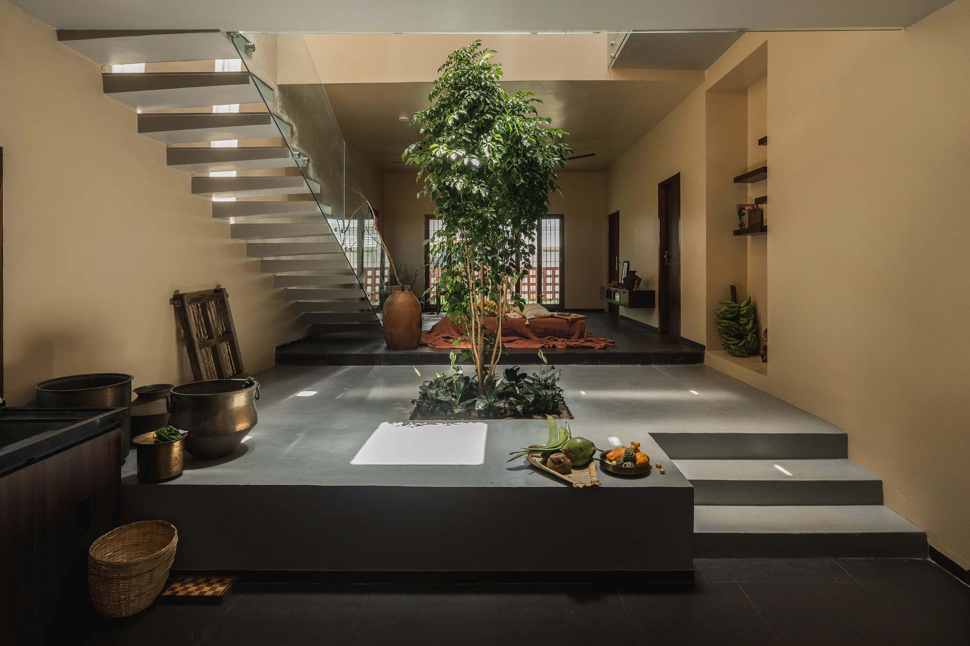 Theni Residence courtyard staircase