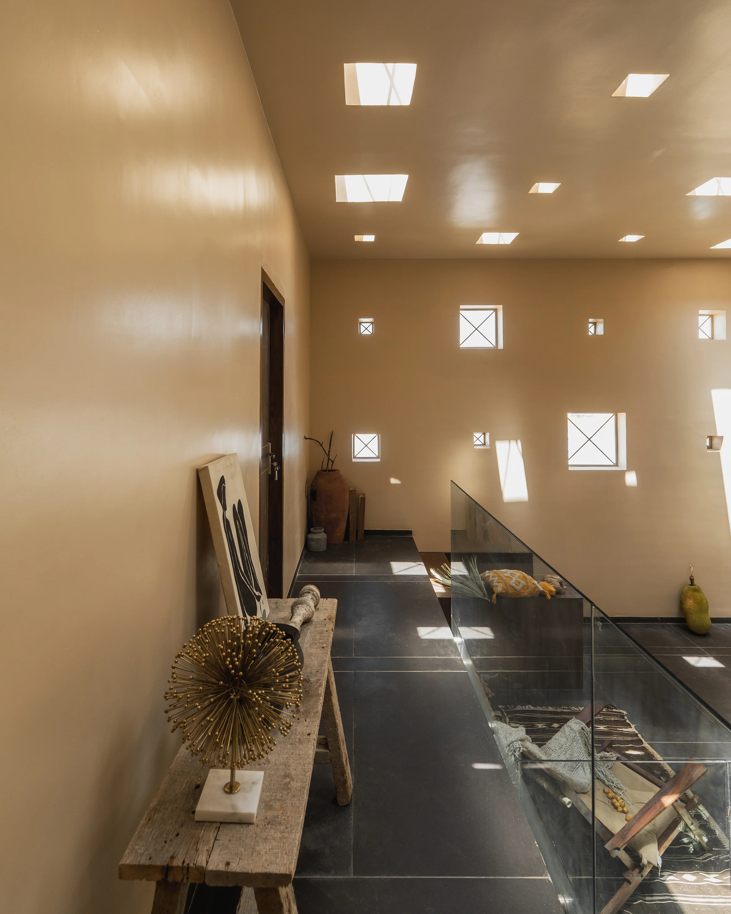Theni Residence skylight with vintage elements alternate view